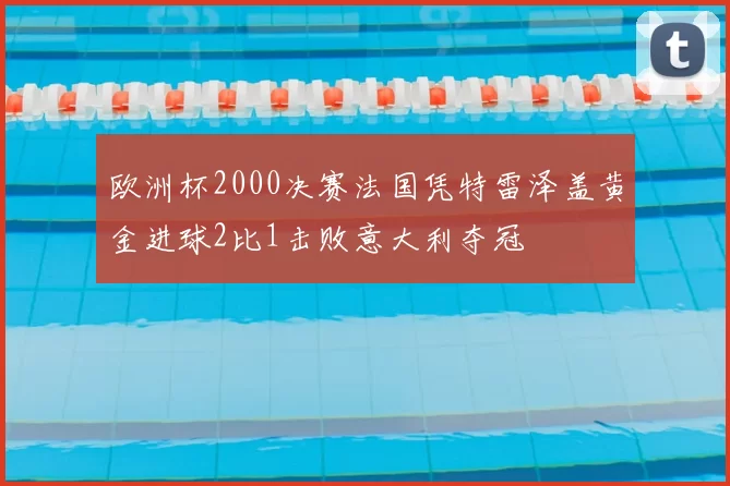 欧洲杯2000决赛法国凭特雷泽盖黄金进球2比1击败意大利夺冠